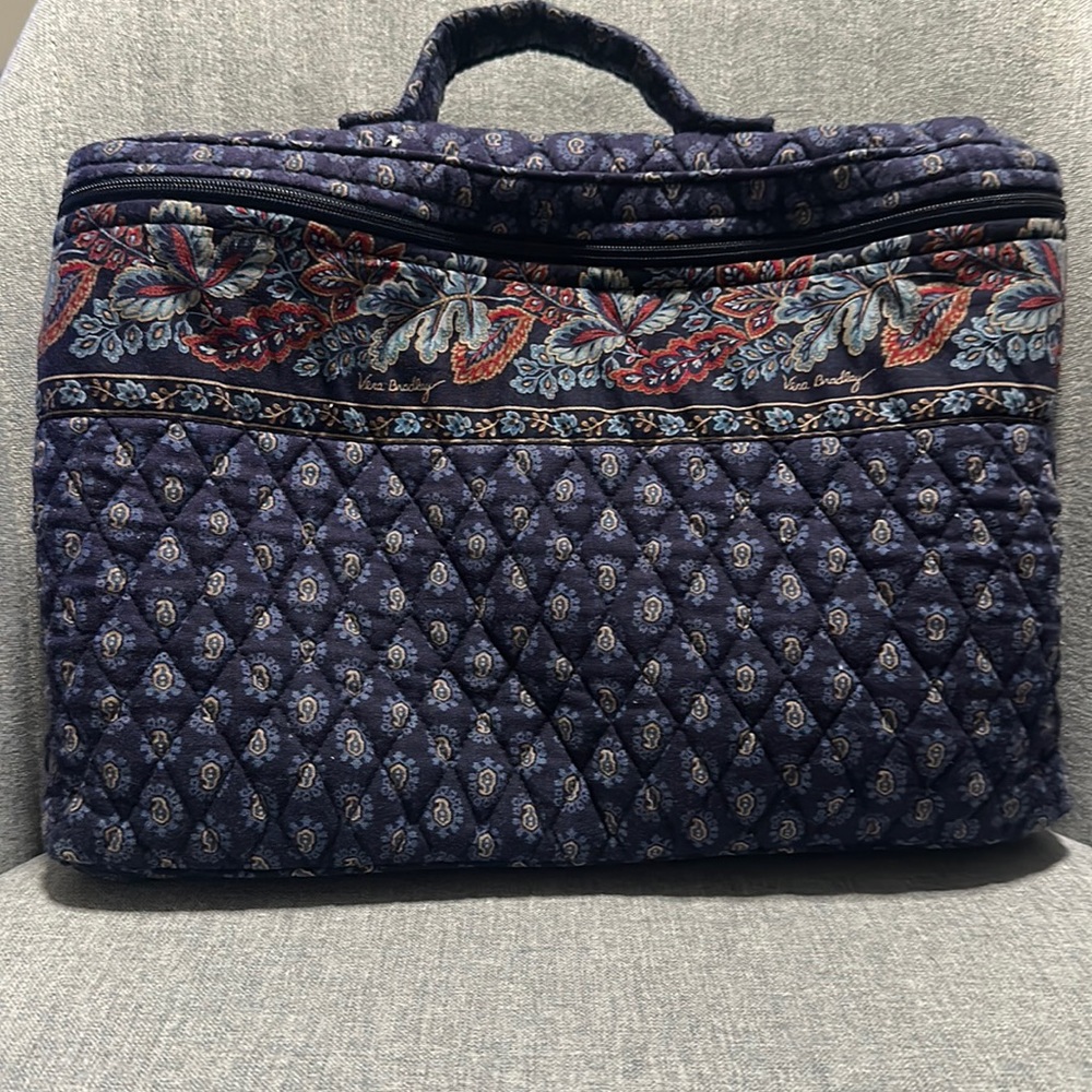 Vera Bradley Vintage Retired Navy Blue Pattern Laptop Case